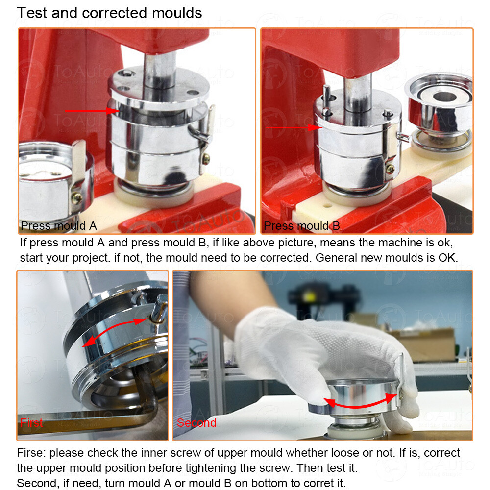 ToAuto DIY Interchangeable Mould for Round Button Maker Badge Machine 25/32mm