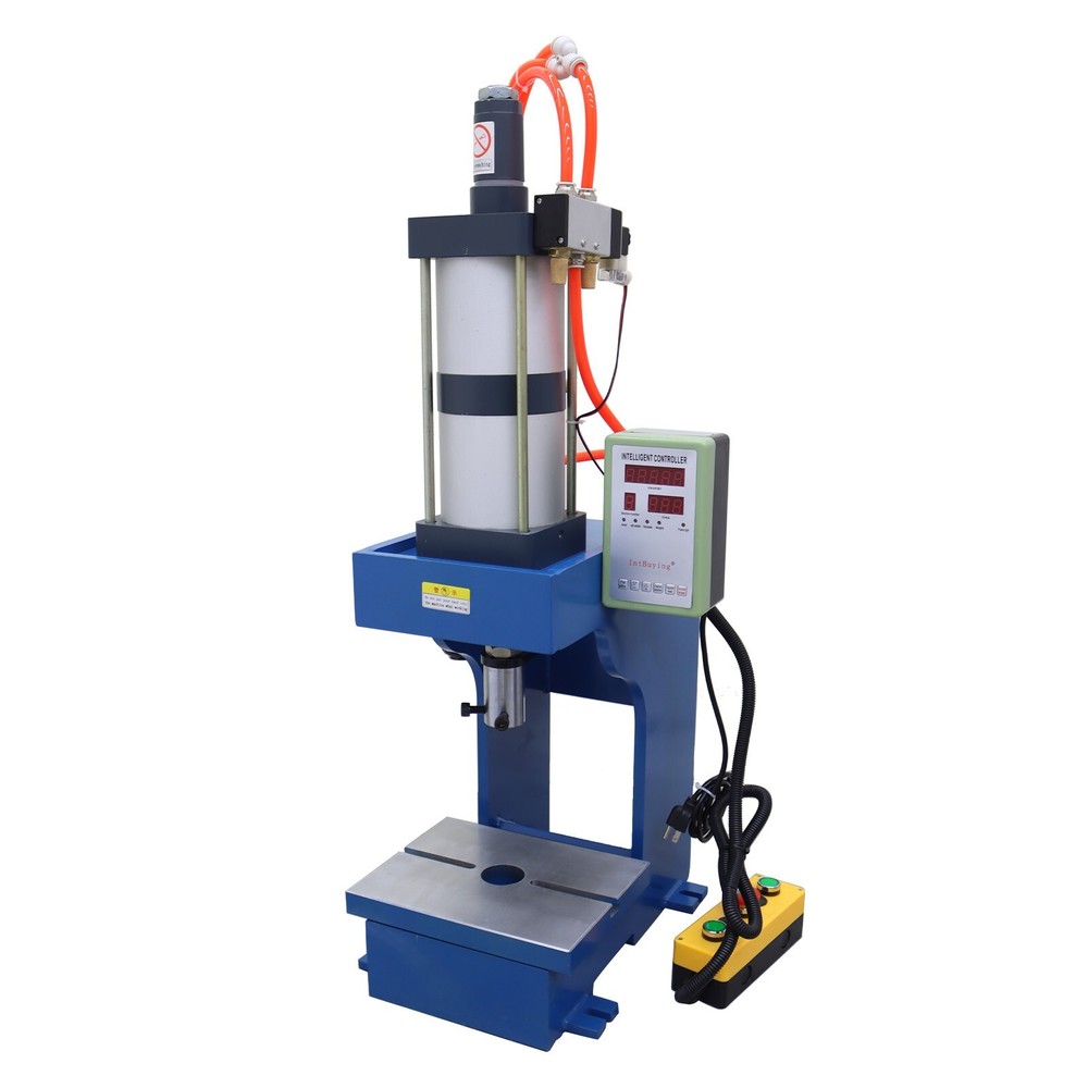 110V Pneumatic Punch Press Machine 3306lb/1500kg with Controller Double Button