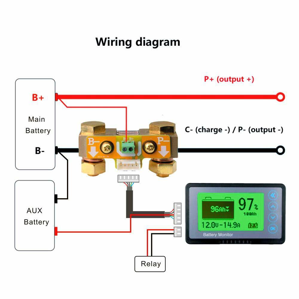 500A Battery Tester Main AUX Dual Voltage Relay Control VOLT Programmable Alarm