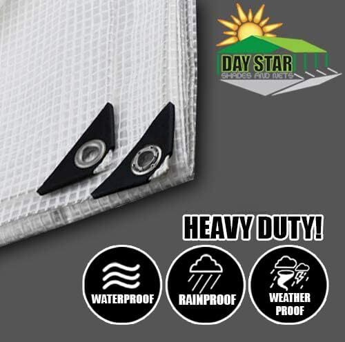14 MIL Clear Tarp Premium Sun Shade Tarp Extra Heavy Duty Canopy Top 3 Ply 6oz