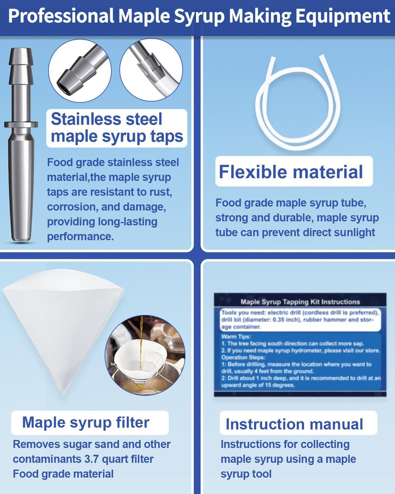 42Pcs Maple Syrup Tapping Kit, (42 Pcs) maple syrup tapping kit, Clean