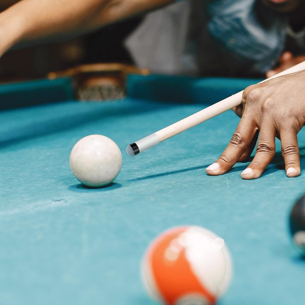 10 Sets Screw on Pool Cue Tips Replacement Billiard Cue Tips with White Pool