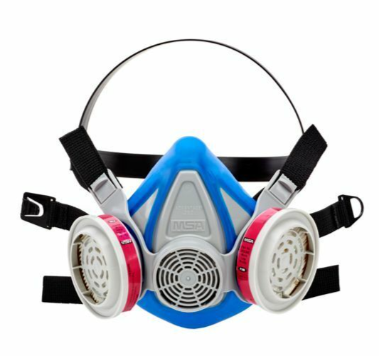 MSA Half Face PPE Reusable Respirator Mask & 2-815369 P100 Particulate Filter MD