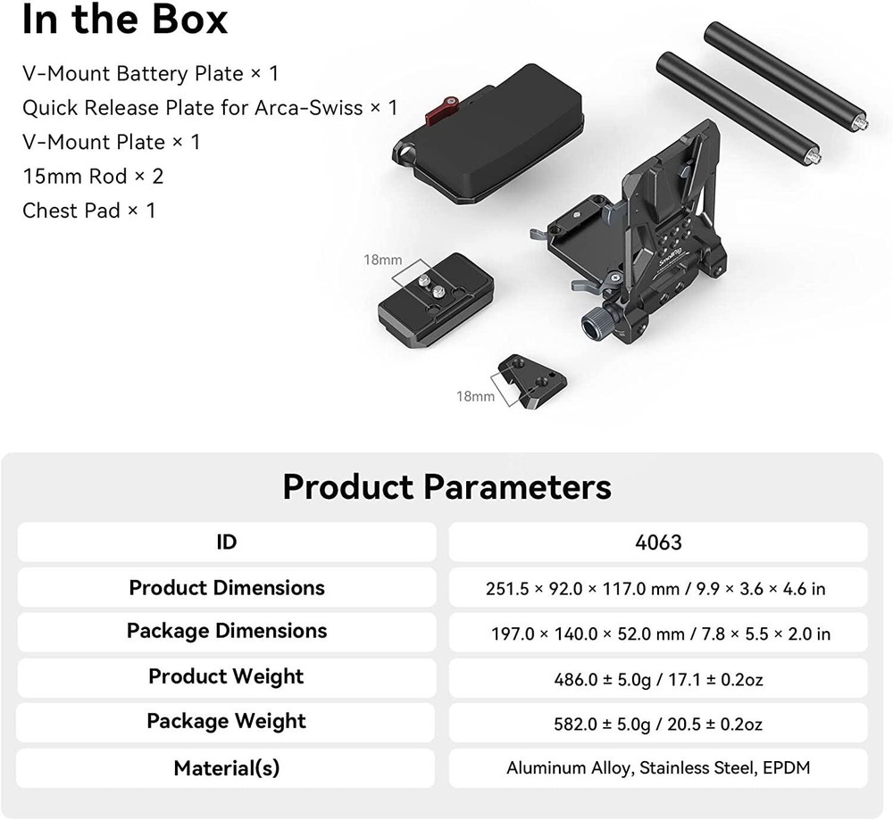 SmallRig Advanced Compact V-Mount Battery All-in-one Mounting System Solution