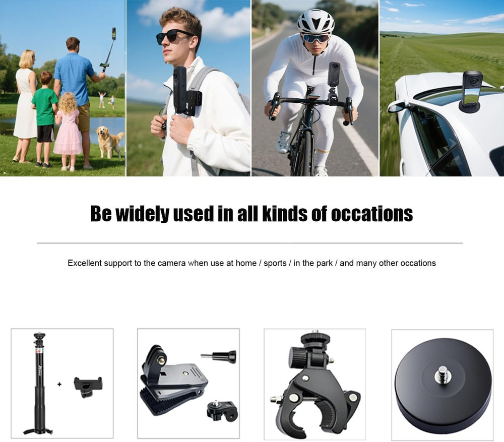 Accessories Kit for Insta360 X5 / X4 Camera Mount Bundle with Magnetic Mount