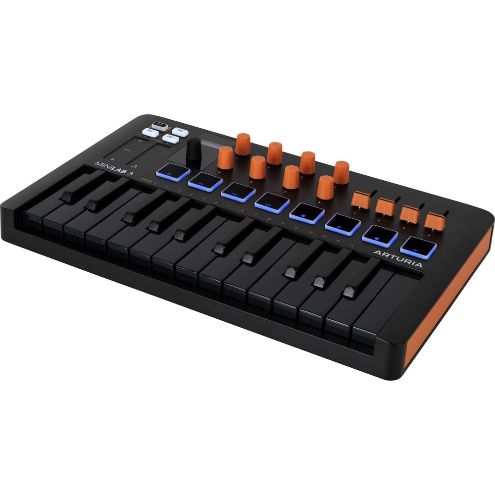 Arturia MiniLab 3 Orange Compact MIDI Keyboard and Pad Controller