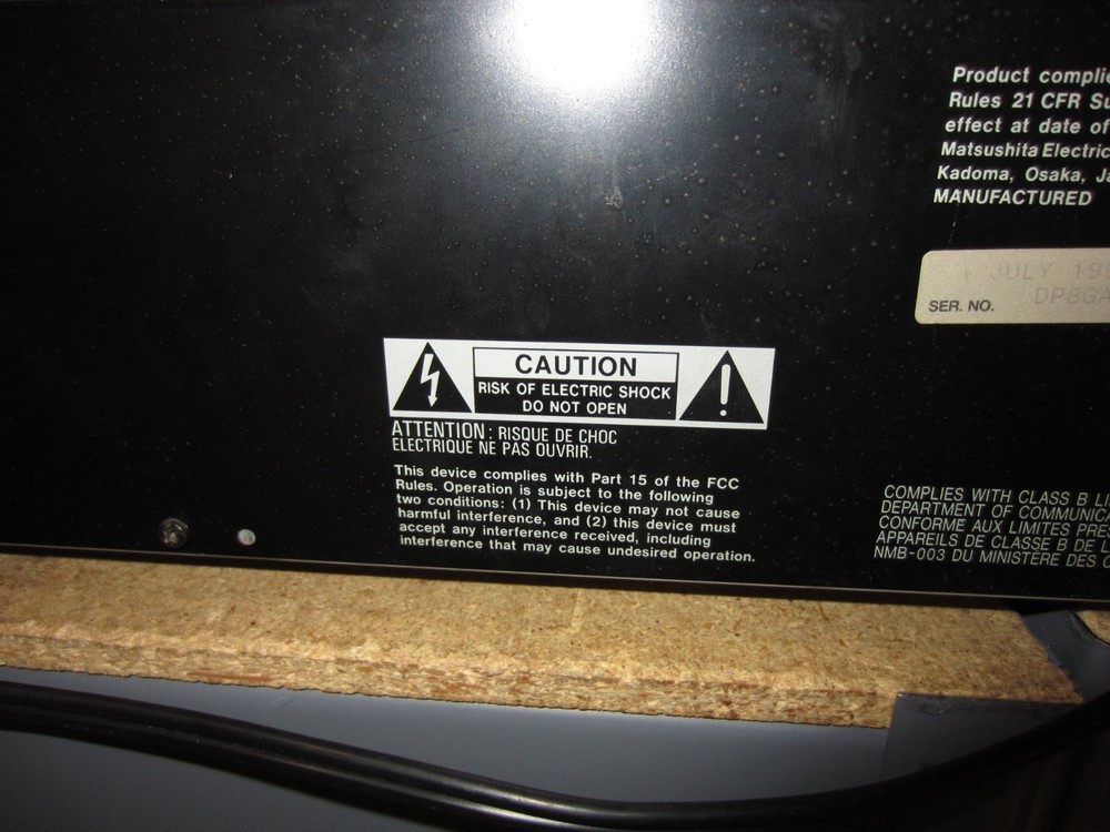 Technics SL-PD688 5 Disc CD Changer Carousel No Remote Tested Working