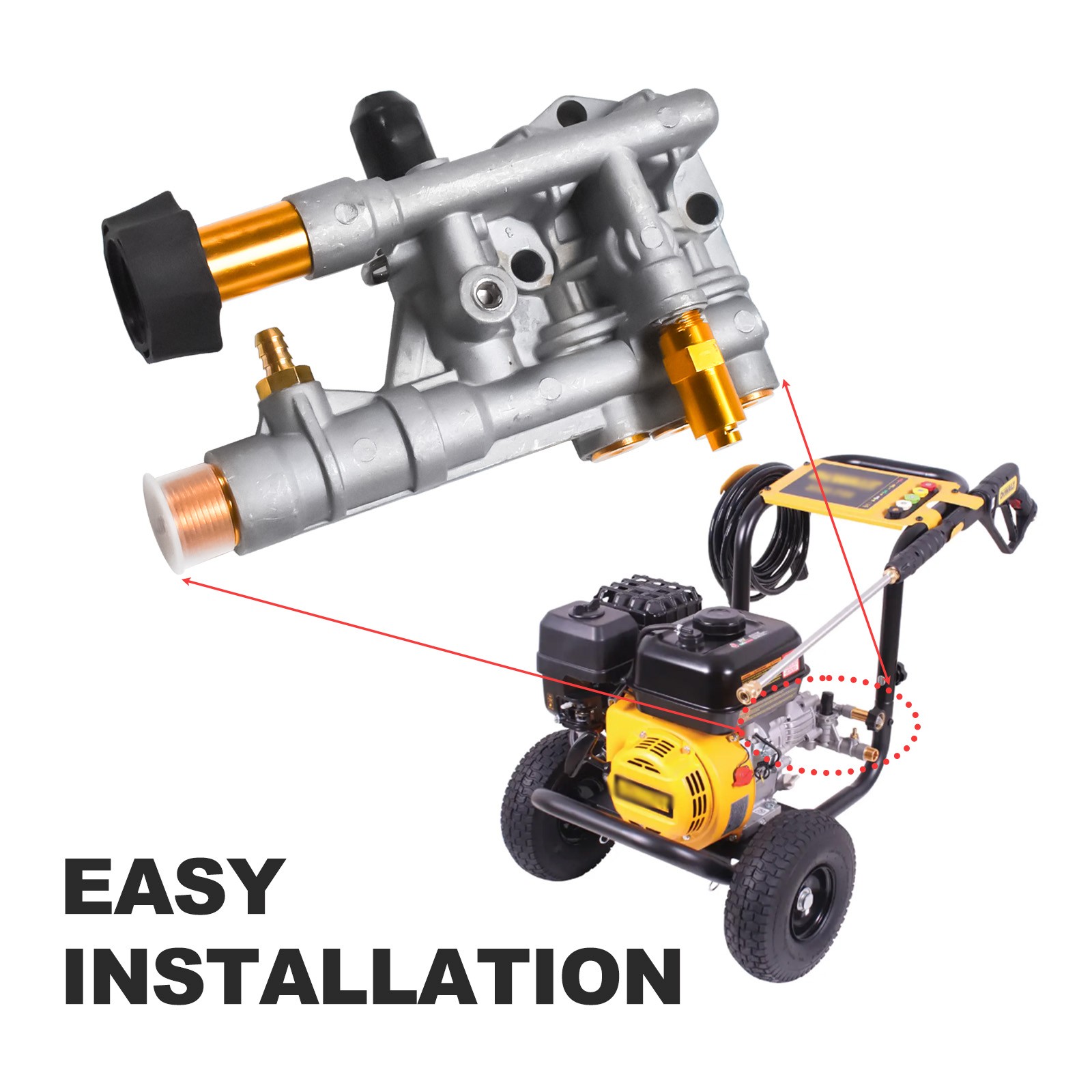 7108366 Washer Pump Manifold Kit For 510020 520006 Axial Cam Pressure WasherPump