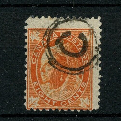 🍁#72 Eight cent Maple Leaf FANCY CANCEL 'C'  used Canada