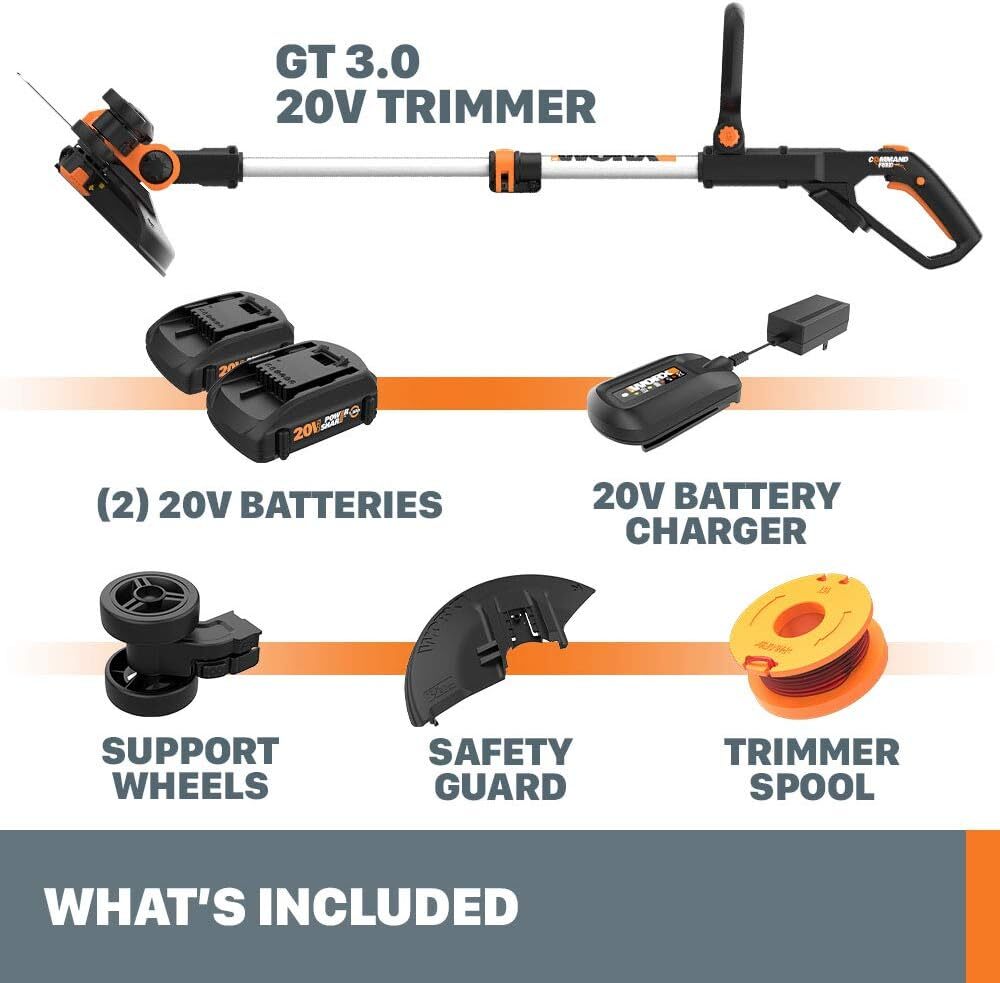 String Trimmer Cordless GT3.0 20V Powershare 12" Edger & Weed Trimmer (2 Batteri