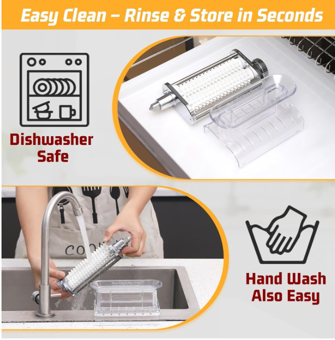 FavorKit Adjustable 3‑Thickness Meat Tenderizer Attachment – For KitchenAid Stan