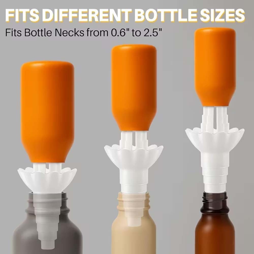 2pc Bottle Connector Funnel No Spill Liquid Transfer Adapter Reusable Tool White
