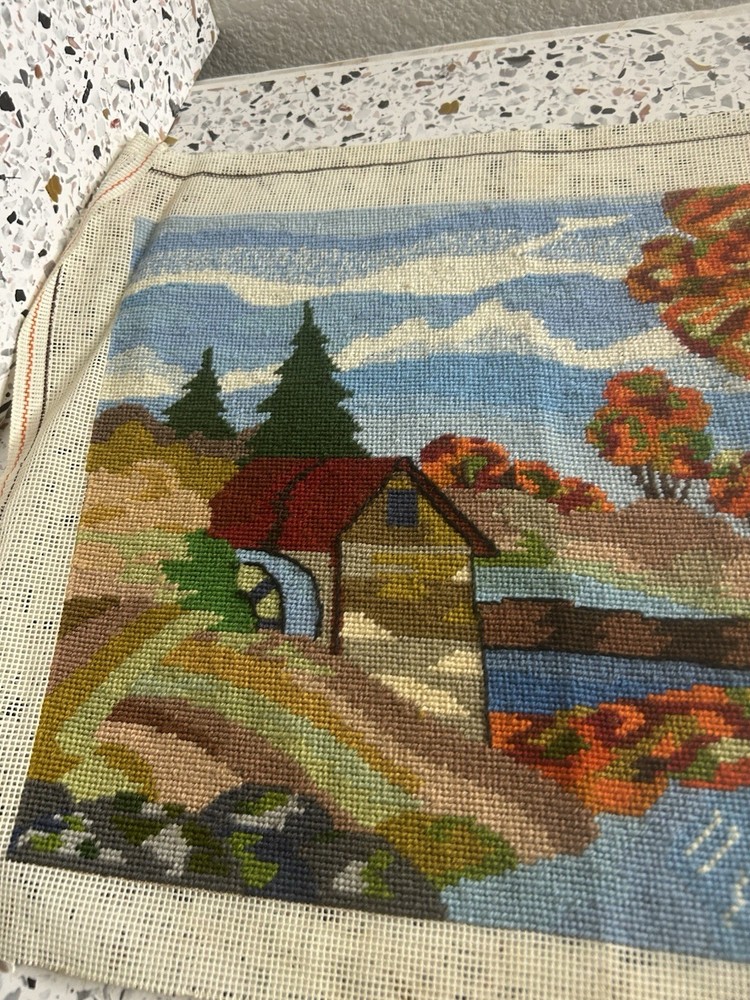 Vintage Creative Circle Needlepoint Canvas 1980
