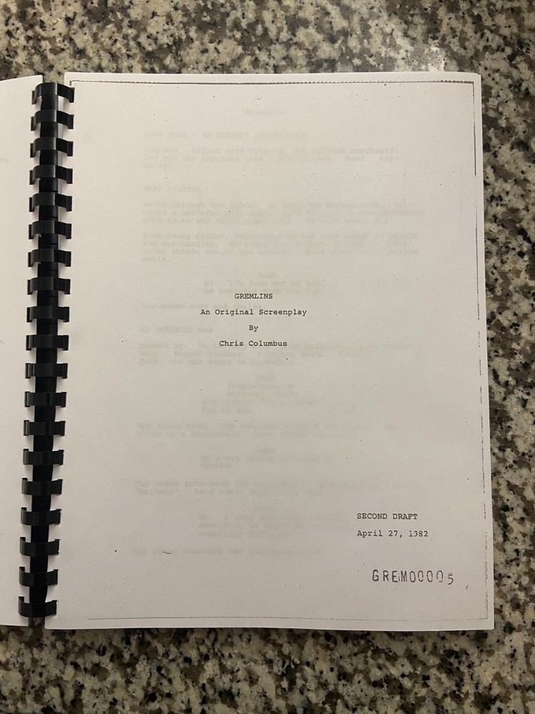 Gremlins Movie Script Reprint Full Screenplay Script