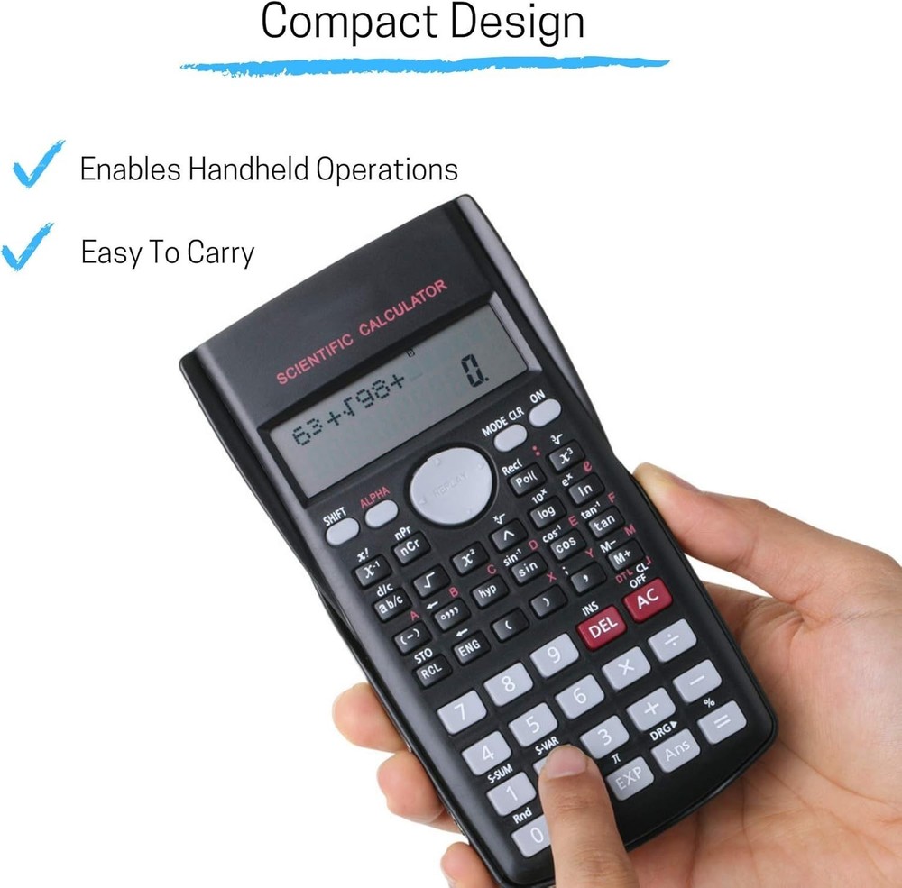 Advanced College Math Calculator: 240 Functions & Ergonomic Design for Easy Use