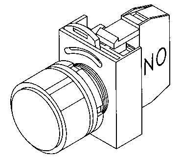 SG8D, Switch assembly, normally open with a flush black push button