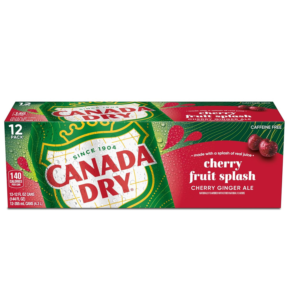 Cherry Gingerale Fruit Splash 12Oz, Pack of 12