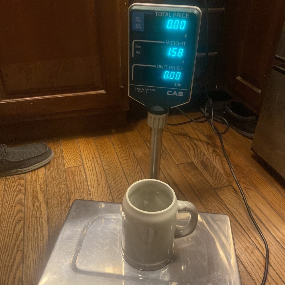 CAS 30 Lb Price Computing Scale. Store Meats Packaging Customer Readout Bright