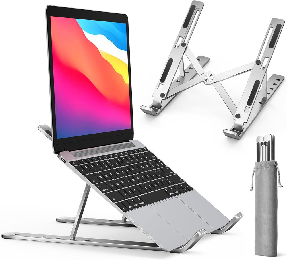 Ivoler Laptop Stand, Laptop Holder Riser Computer Tablet Stand, 6 Angles Adjusta