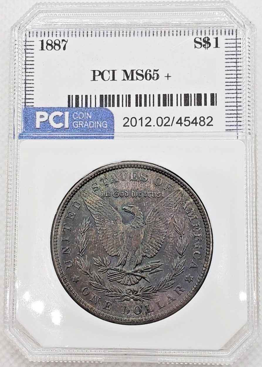 1887 Morgan Silver Dollar Toned Reverse