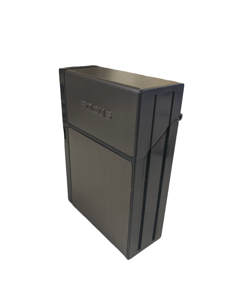 Cigarette Case with Lighter Holder for 20 Cigarettes Windproof USB Rechargeable