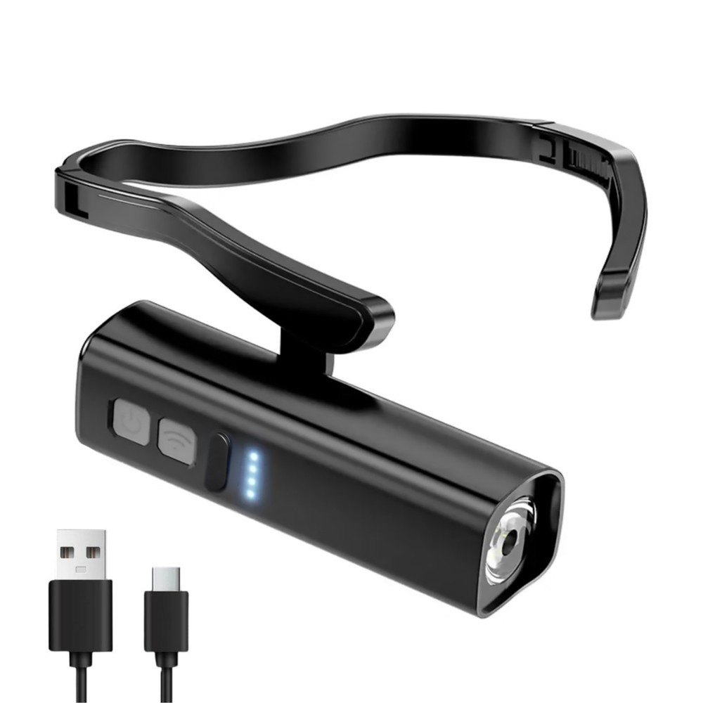 Type-C Rechargeable Ear-Mounted Headlamp 1000mAh for Running Jogging Outdoor