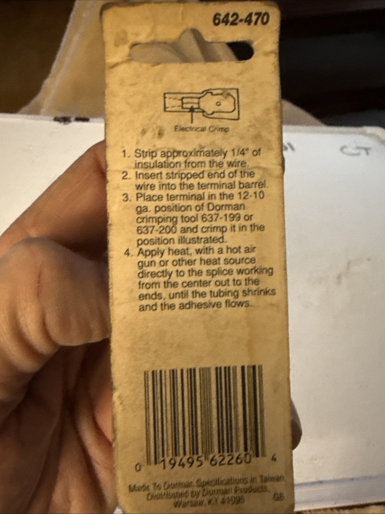 (1) Dorman 642-470 Waterproof Slide Connector