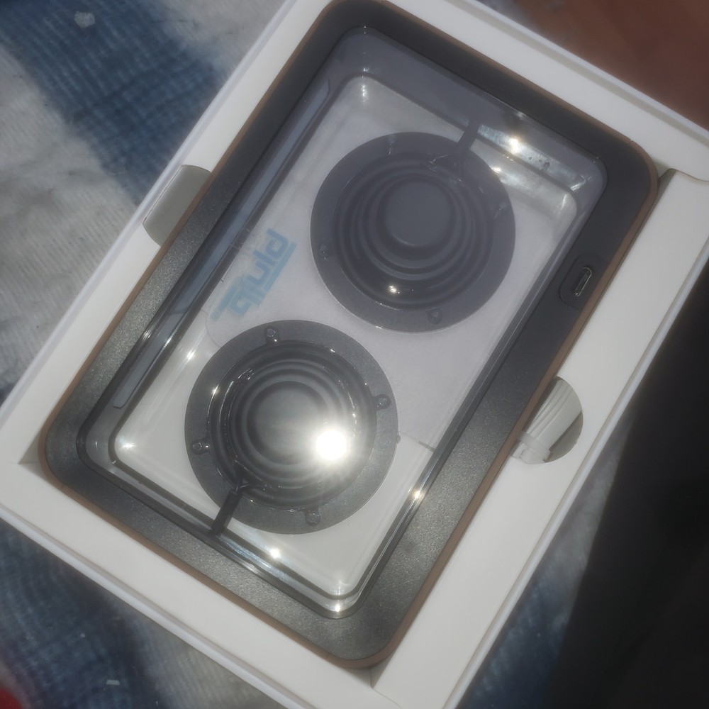 Bluetooth Speaker With LED Light Walnut Mage See-Through Rechargeable