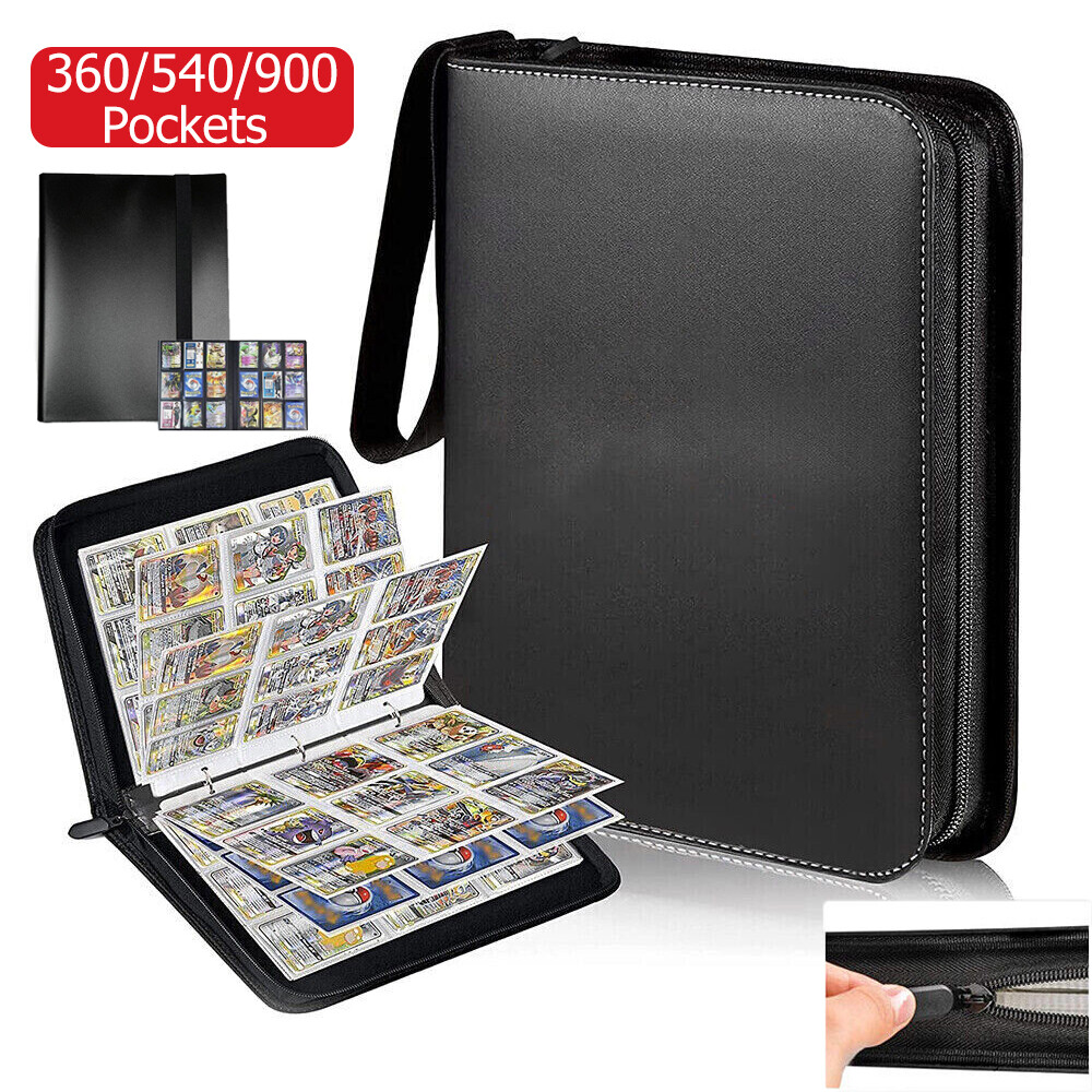 900 Cards Pocket Trading Card Binder 9 Pocket Trading Card Album Folder Case