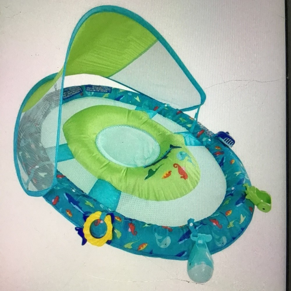 Swimways Sun Canopy Spring Float 9-24 Months Built-In Valve Splash n Play