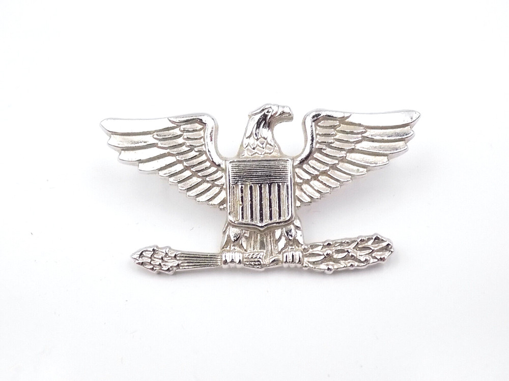 Original US Army Colonel Eagle Collar Insignia GI