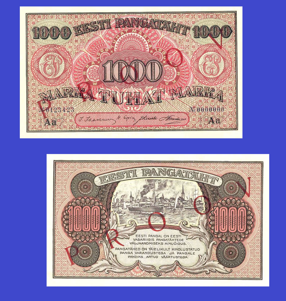 ESTONIA 1000 MARKA 1922 - Copy