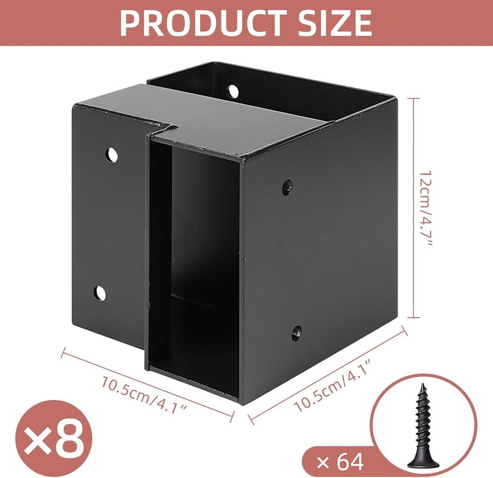 Workbench Corner Brackets, 8 Pcs Steel Workbench Kit for Custom Workbench Shelvi