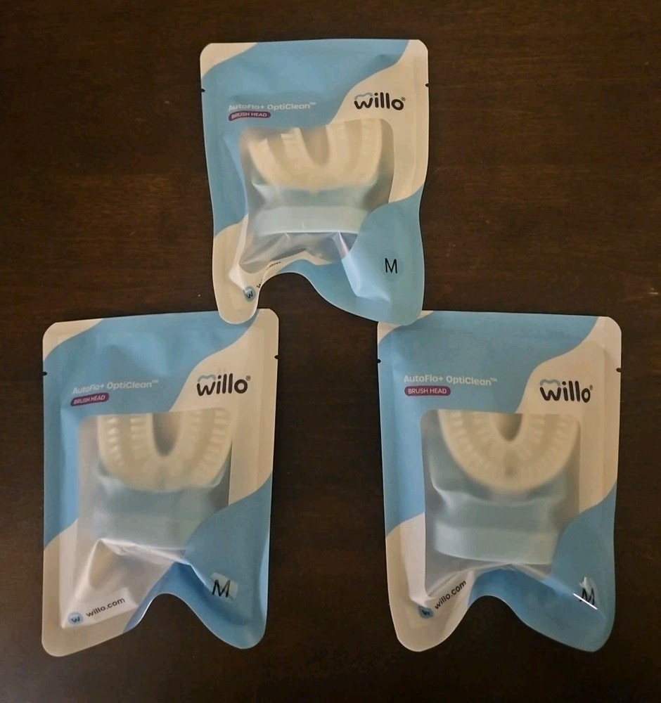 3 Sealed Willo Auto Flo Brush Heads/ Size Medium