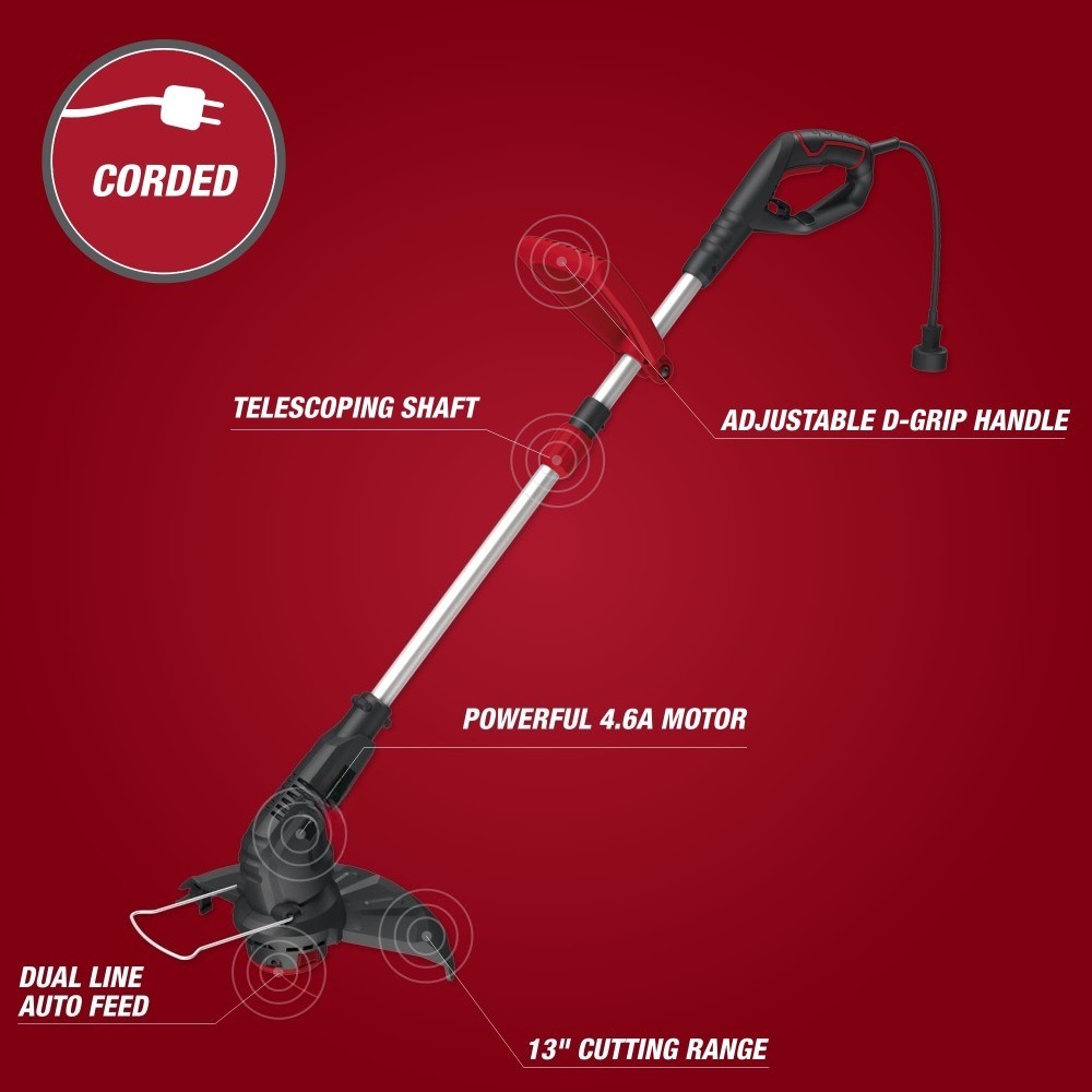 13" 4.6-Amp Electric Corded String Trimmer