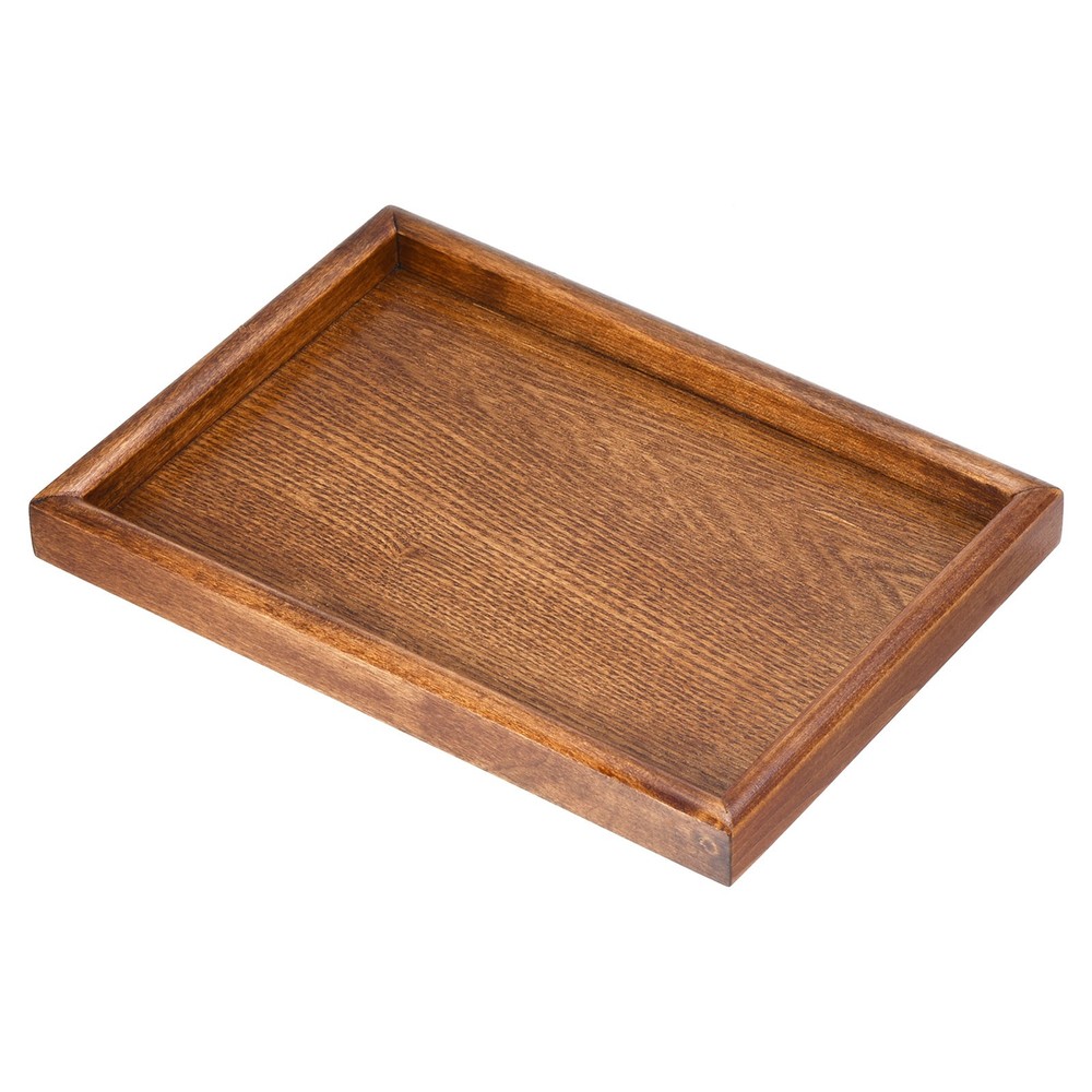 1Pcs 10x7" Wood Serving Tray HOME Rectangle Brown