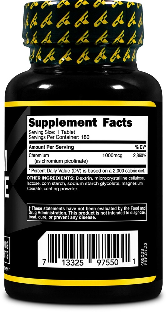 PrimaForce Chromium Picolinate 1000mcg, 180 Tablets