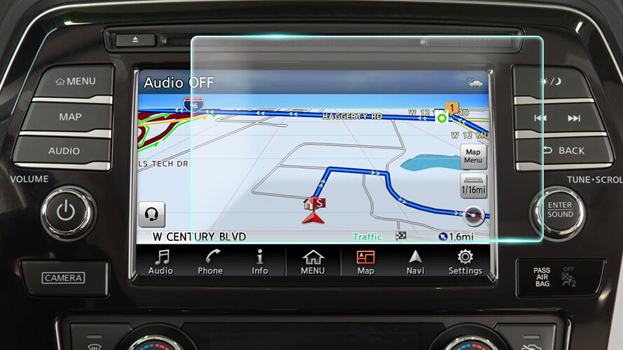 Crystal Clear Screen Protector for 2018 Nissan Maxima Vehicle Navigation