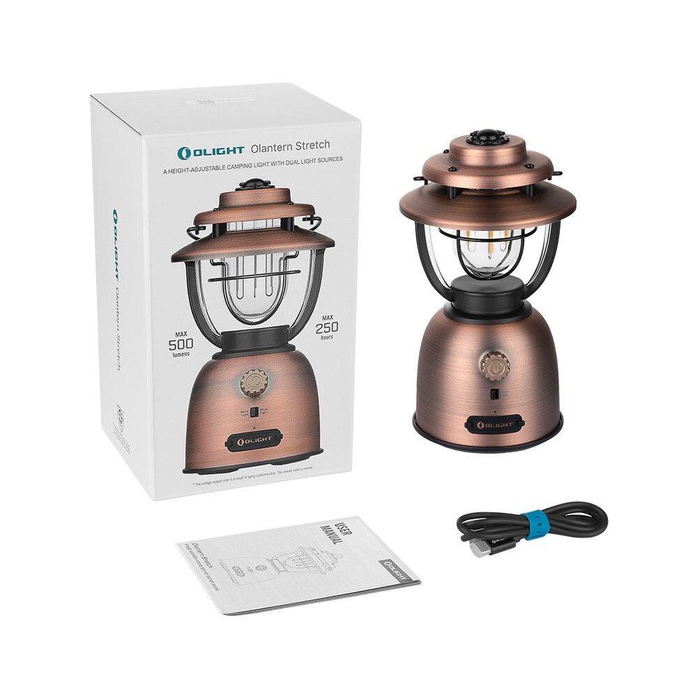 Olight Olantern Stretch Vintage Copper Camping Lamp w/Height Adjustable Head