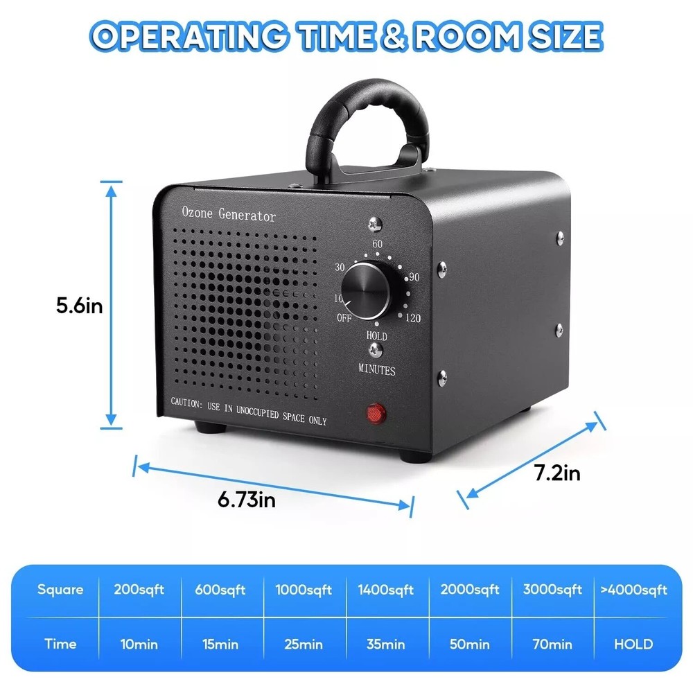 Commercial Ozone Generator Machine Industrial Pro Air Purifier Ionizer Ozonator
