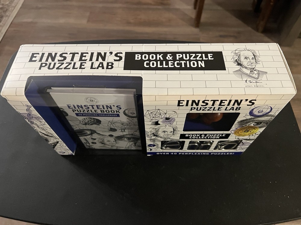 Einstein's Puzzle Lab Book & Puzzle Collection Over 40 Perplexing Puzzles~New 🔥