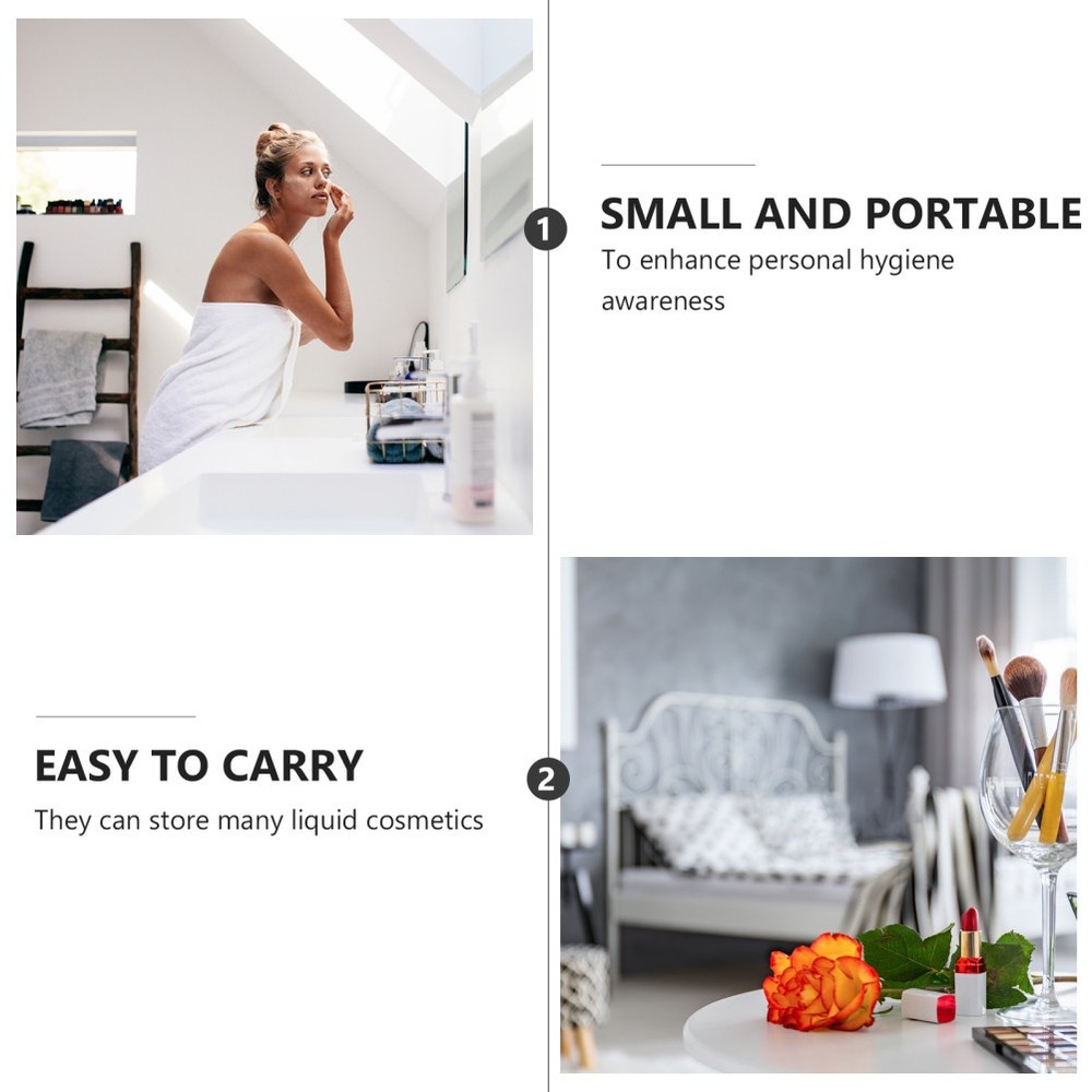 6 Pcs Small Clear Containers with Lids Liquid Storage Little Jars