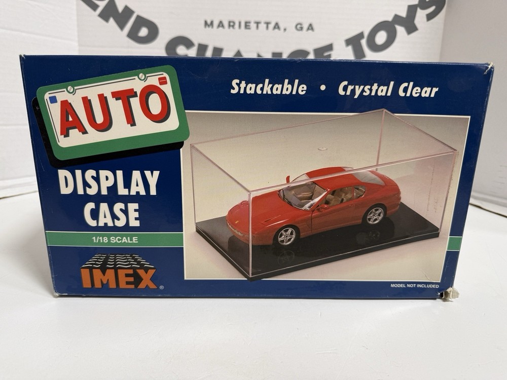 IMEX Display Case - 1/18 Auto & 1/35 Military - Clear/Stackable 2511 Black Base