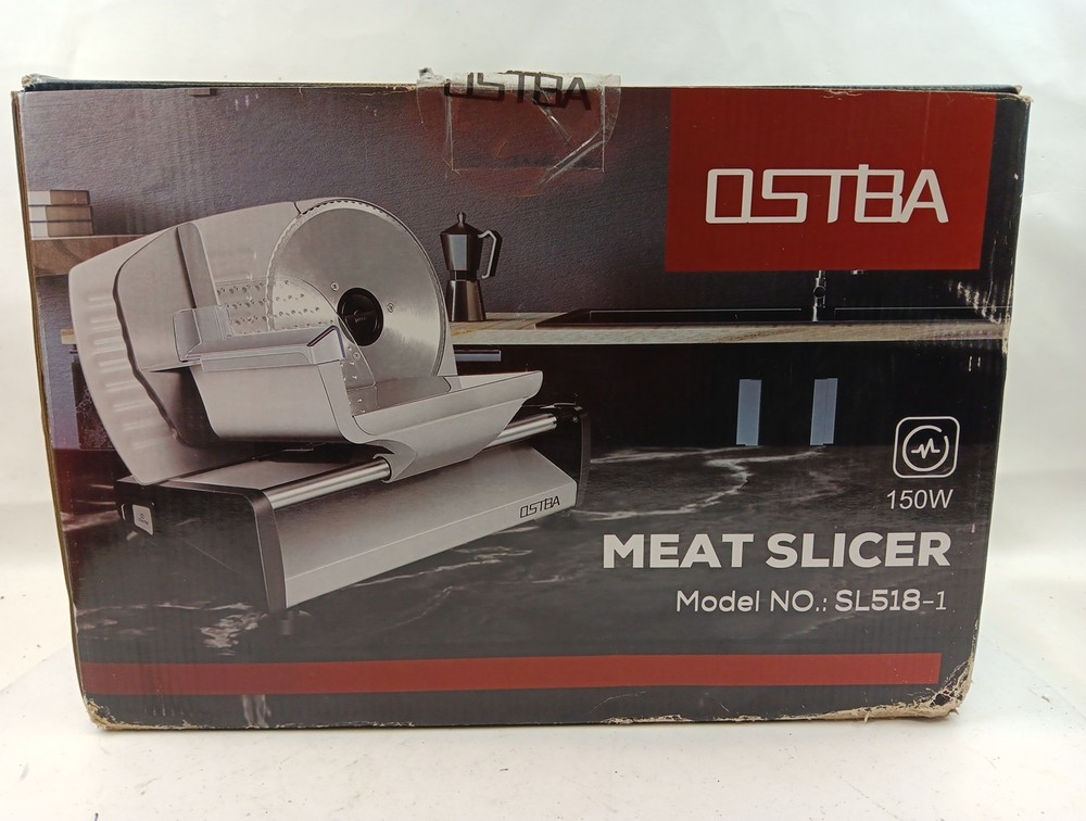 OSTBA Electric Meat Slicer SL518-1 Adjustable Thickness 150W Never Used READ