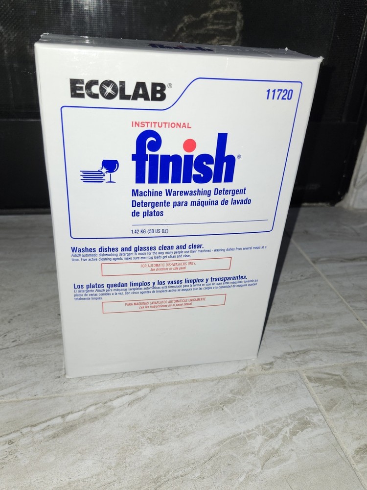 Ecolab Institutional Finish Machine Dishwashing Warewashing Detergent 50oz (READ