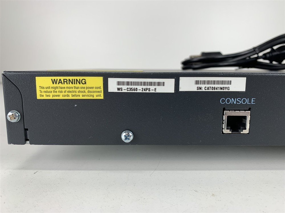 Cisco Catalyst (WS-C3560-24PS-E) PoE 24-Port Rack-Mountable Ethernet Switch