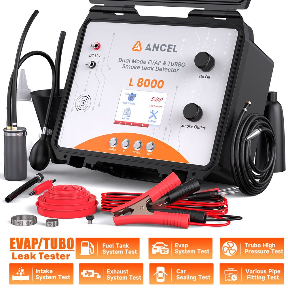 Color LCD Screen EVAP Smoke Machine Leak Detector Turbo System Built-in Air Pump