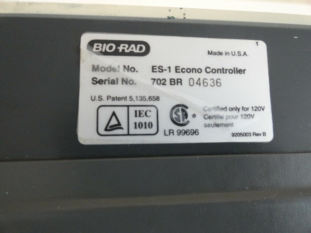 Bio-Rad ES-1 Econo System Controller Low Pressure Chromatography Lab Unit