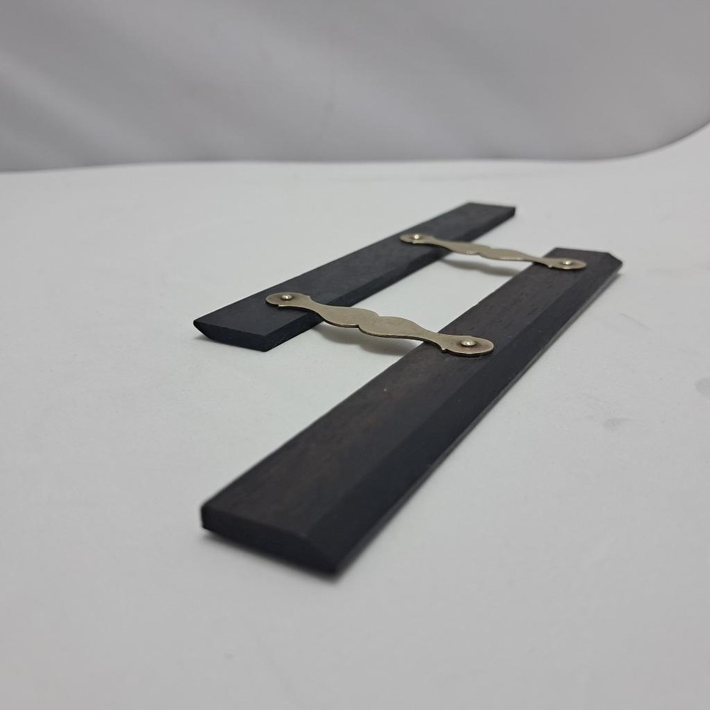 ANTIQUE EBONY AND BRASS 5 1/2" PARALLEL RULER