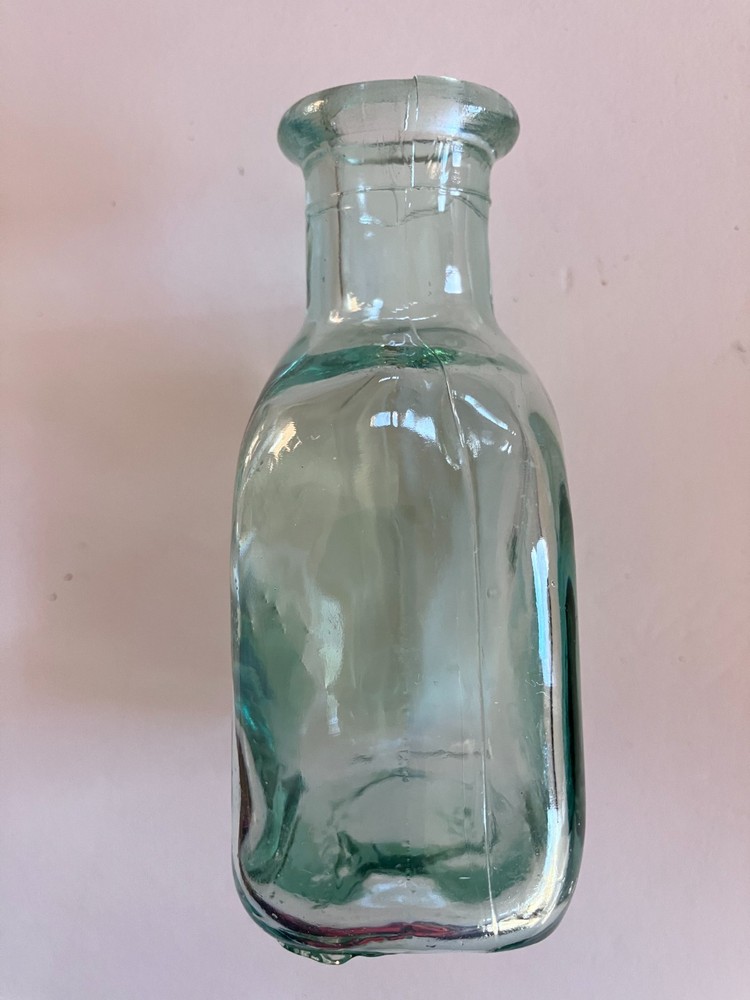 Vintage Green Glass Utility Bottle